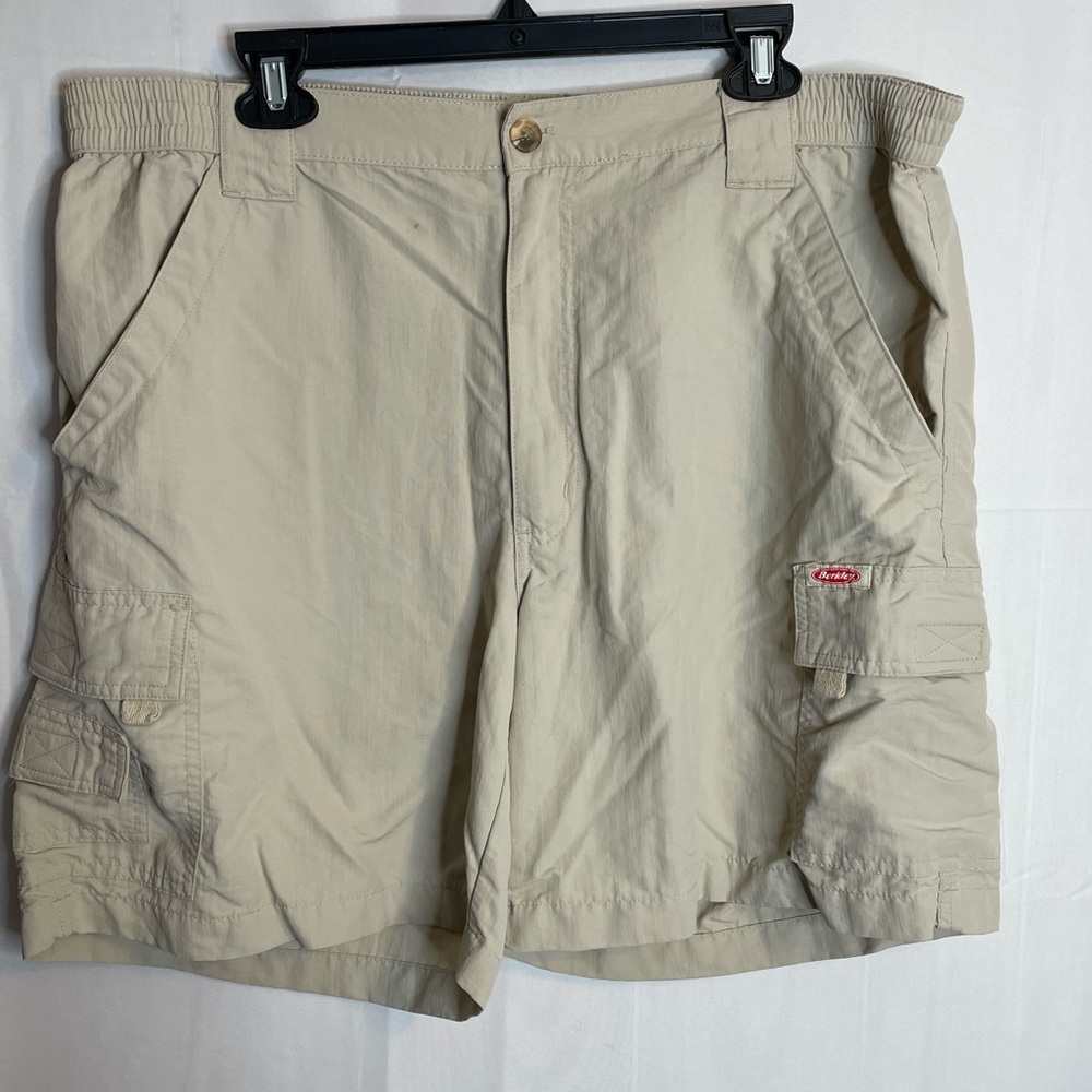 Berkley Mens Size Large Fishing Shorts Beige See Pic For Flaw 3641